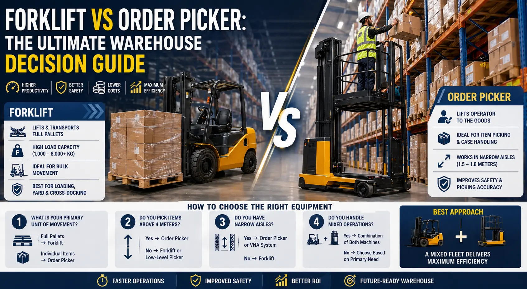 Forklift vs Order Picker