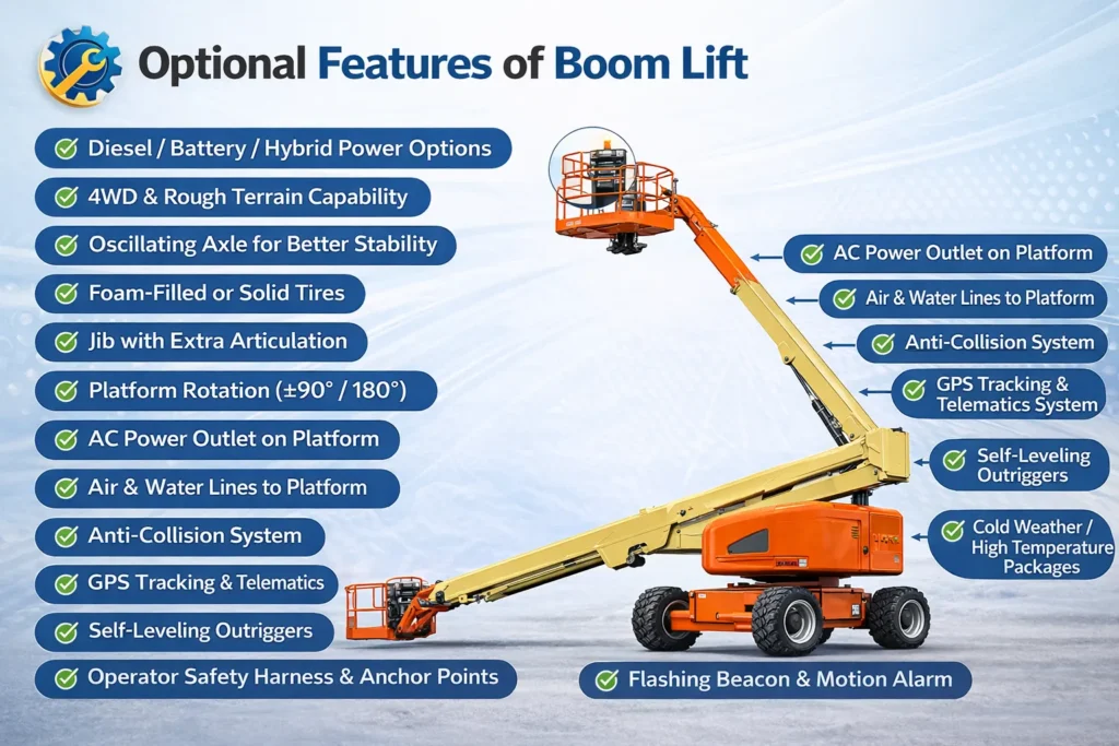 Optional Features of Boom Lift