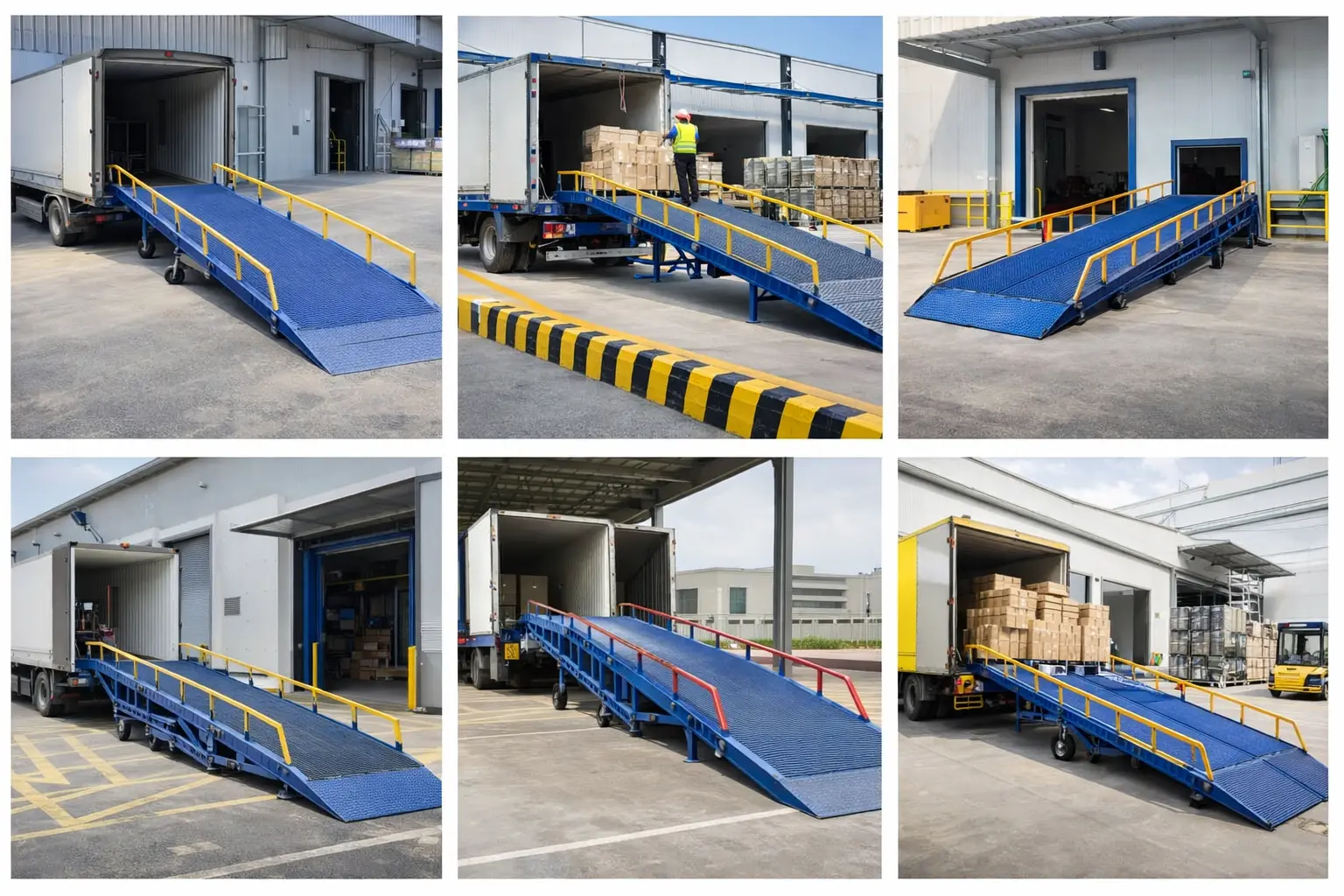 Various loading ramps in action